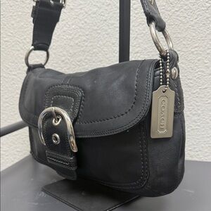 Y2K Coach Black Leather SoHo Buckle Shoulder/Hobo Bag